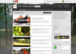 YouTube Channel - Profil STIHL Screenshot: YouTube Channel - Profil STIHL